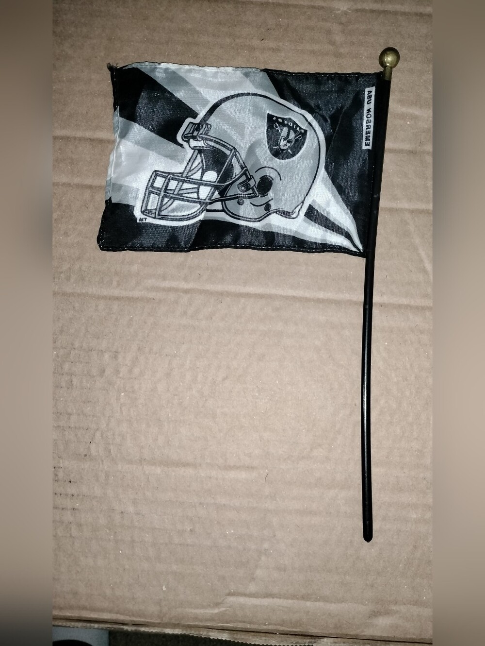 NFL Las Vegas Raiders Black and Silver Mini Hand Flag